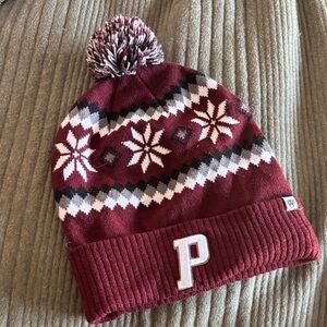 Adult SUNY Potsdam Maroon and White Winter Beanie